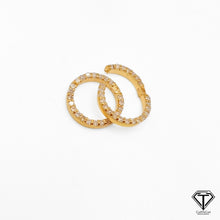 Load image into Gallery viewer, Pave Diamond Round Lock, 14k Solid Gold Diamond Clasp, Jewelry Components, Findings
