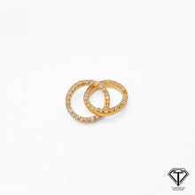 Load image into Gallery viewer, Pave Diamond Round Lock, 14k Solid Gold Diamond Clasp, Jewelry Components, Findings
