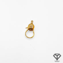 Load image into Gallery viewer, Pave Diamond Lock, 14k Solid Gold Diamond Clasp, Jewelry Components, Findings
