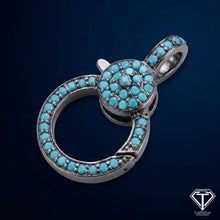 Load image into Gallery viewer, Pave Turquoise Lobster Clasp
