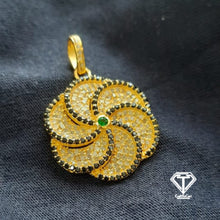 Load image into Gallery viewer, Pave Diamond Flower Pendant, 925 Sterling Silver Flower Charm Pendant, Jewelry Findings, Handmade Jewelry
