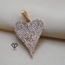 Load image into Gallery viewer, Pave Diamond Heart Pendant, 925 Sterling Silver, Diamond Findings, Pave Diamond Jewelry
