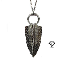 Load image into Gallery viewer, Pave Diamond Arrow Pendant, 925 Sterling Silver, Diamond Findings, Pave Diamond Jewelry
