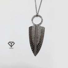 Load image into Gallery viewer, Pave Diamond Arrow Pendant, 925 Sterling Silver, Diamond Findings, Pave Diamond Jewelry
