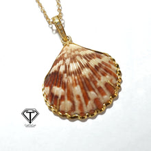 Load image into Gallery viewer, Pave Unique Sea Shell Pendant, 925 Sterling Silver, Pave Diamond Jewelry, Handmade Jewelry
