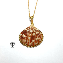 Load image into Gallery viewer, Pave Unique Sea Shell Pendant, 925 Sterling Silver, Pave Diamond Jewelry, Handmade Jewelry
