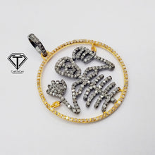 Load image into Gallery viewer, Skull Pendant, Pave Diamond Skull Charm Pendant, Pave Diamond Jewelry, Handmade Jewelry
