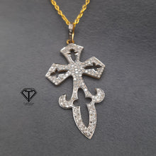 Load image into Gallery viewer, Pave Diamond Unique Design Pendant, 925 Sterling Silver, Diamond Findings, Pave Diamond Jewelry
