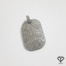 Load image into Gallery viewer, Rectangle Pendant, Pave Diamond Pendant, 925 Sterling Silver, Diamond Findings, Pave Diamond Jewelry
