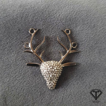 Load image into Gallery viewer, Pave Diamond Deer Pendant, 925 Sterling Silver, Pave Diamond Jewelry
