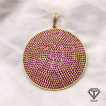 Load image into Gallery viewer, Round Pendant, Ruby Stone Round Pendant
