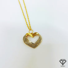 Load image into Gallery viewer, Pave Diamond Heart Pendant, 925 Sterling Silver, Diamond Findings, Pave Diamond Jewelry
