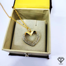 Load image into Gallery viewer, Pave Diamond Heart Pendant, 925 Sterling Silver, Diamond Findings, Pave Diamond Jewelry
