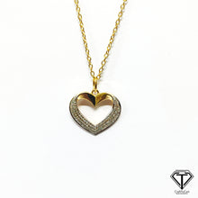 Load image into Gallery viewer, Pave Diamond Heart Pendant, 925 Sterling Silver, Diamond Findings, Pave Diamond Jewelry
