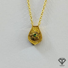 Load image into Gallery viewer, Pave Diamond Charm Necklace, Sterling Silver
