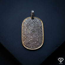 Load image into Gallery viewer, Pave Diamond Rectangle Pendant: Sterling Silver Pendant
