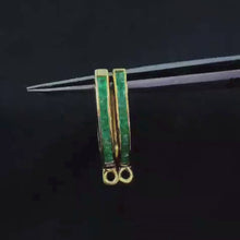 Load and play video in Gallery viewer, Emerald Stud Earrings: Sterling Silver

