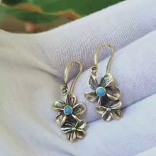 Load and play video in Gallery viewer, Flower Drop Earrings, Jewelry Components, Silver Findings
