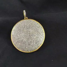 Load and play video in Gallery viewer, Round Pendant, Pave Diamond Round Pendant
