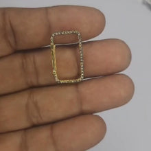 Load and play video in Gallery viewer, Pave Diamond Rectangle Lobster Lock, Pave Diamond Clasp, Diamond Jewelry Components, Findings
