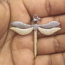 Load and play video in Gallery viewer, Pave Diamond Dragonfly Pendant, Fly Pendant, Medium Pendant, Must Have Pendant
