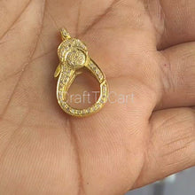 Load and play video in Gallery viewer, Pave Diamond Handmade Lobster Clasp
