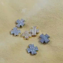 Load and play video in Gallery viewer, Pave Diamond Small Cross Bead
