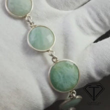 Load and play video in Gallery viewer, 925 Sterling Silver Amazonite Chain, Amazonite Chain Necklace
