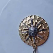 Load and play video in Gallery viewer, Sun Pendant, Pave Diamond Round Sun Pendant
