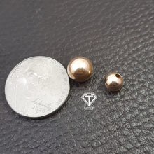 Load image into Gallery viewer, 4mm, 6mm, 8mm 14K Gold Filled Ball Beads, Round Brass Ball Bead
