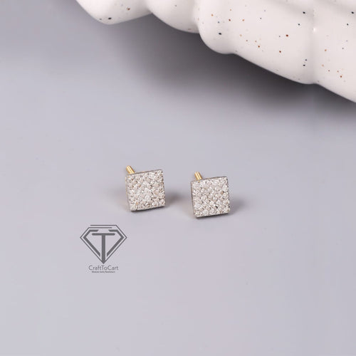 0.97ct Natural Diamond Earring, Stud Earring, 14K Gold Earring - CraftToCart