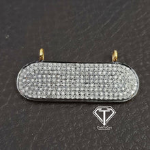 Load image into Gallery viewer, Bar Connector Pendant, Pave Diamond Rectangle Curved Bar Connector Pendant - CraftToCart
