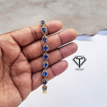 Load image into Gallery viewer, Pave Diamond Kyanite Bracelet, Kyanite Jewelry, Trendy Bracelet, Diamond Findings
