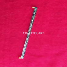 Load image into Gallery viewer, Pave Diamond Silver Straight Bar - CraftToCart
