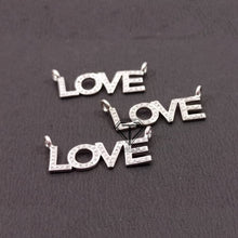 Load image into Gallery viewer, Pave Diamond Silver Love Connector Pendant - CraftToCart
