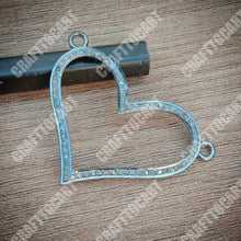 Load image into Gallery viewer, Pave Diamond Silver Love Pendant Connector - CraftToCart
