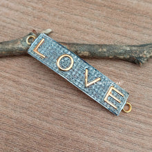 Load image into Gallery viewer, Pave Diamond LOVE Connector - CraftToCart
