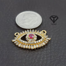 Load image into Gallery viewer, Pave Diamond Evil Eye Connector Pendant
