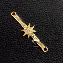 Load image into Gallery viewer, Pave Diamond Star With Bar Connector - CraftToCart
