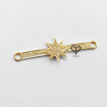 Load image into Gallery viewer, Pave Diamond Star With Bar Connector - CraftToCart
