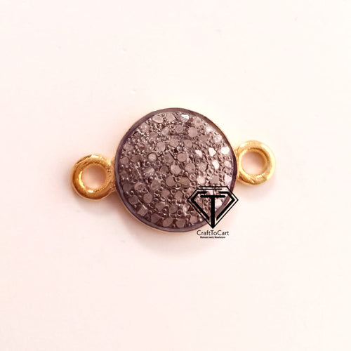 Pave Diamond Round Connector - CraftToCart