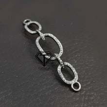 Load image into Gallery viewer, Pave Diamond Bracelet Link, Pave Diamond Interlink bracelet connector - CraftToCart
