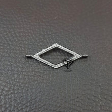 Load image into Gallery viewer, Pave Diamond Rhombus Connector, Diamond Connector, Pave Diamond Jewelry
