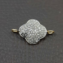 Load image into Gallery viewer, Flower Connector, Pave Diamond Small Flower Connector
