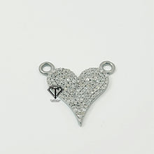 Load image into Gallery viewer, Heart Connector, Pave Diamond Heart Connector, Pave Findings
