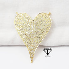 Load image into Gallery viewer, Heart Connector, Pave Diamond Heart Connector, Pave Findings
