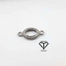 Load image into Gallery viewer, Pave Diamond Oval Connector, Pave Diamond Oval Bracelet Connector
