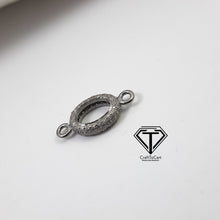 Load image into Gallery viewer, Pave Diamond Oval Connector, Pave Diamond Oval Bracelet Connector
