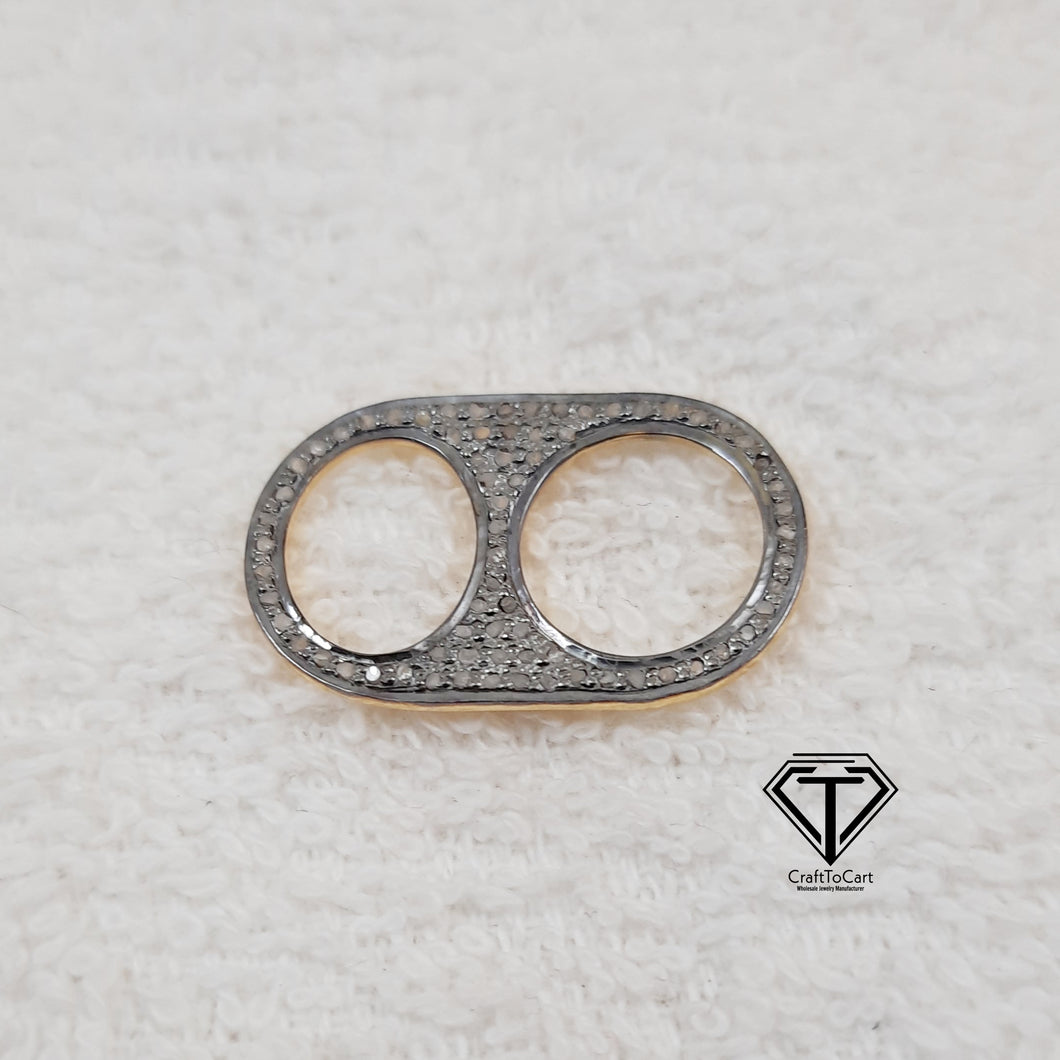 Pave Diamond Connector, Pave Diamond Rectangle Connector, Diamond Bar Connector, Pave Diamond Jewelry