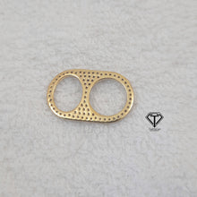 Load image into Gallery viewer, Pave Diamond Connector, Pave Diamond Rectangle Connector, Diamond Bar Connector, Pave Diamond Jewelry
